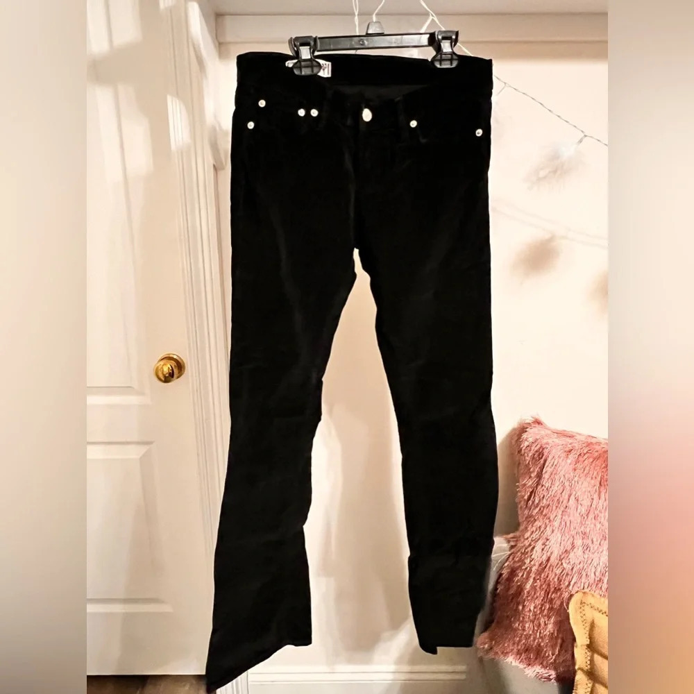 VENDOR ITEM : FINAL PRICE Vintage Red Engine Flared Velvet - Like Pants